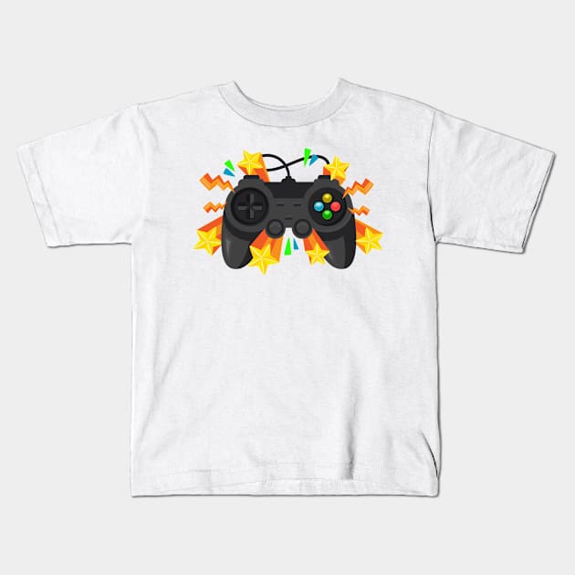 Game Controller Kids T-Shirt by Woreth